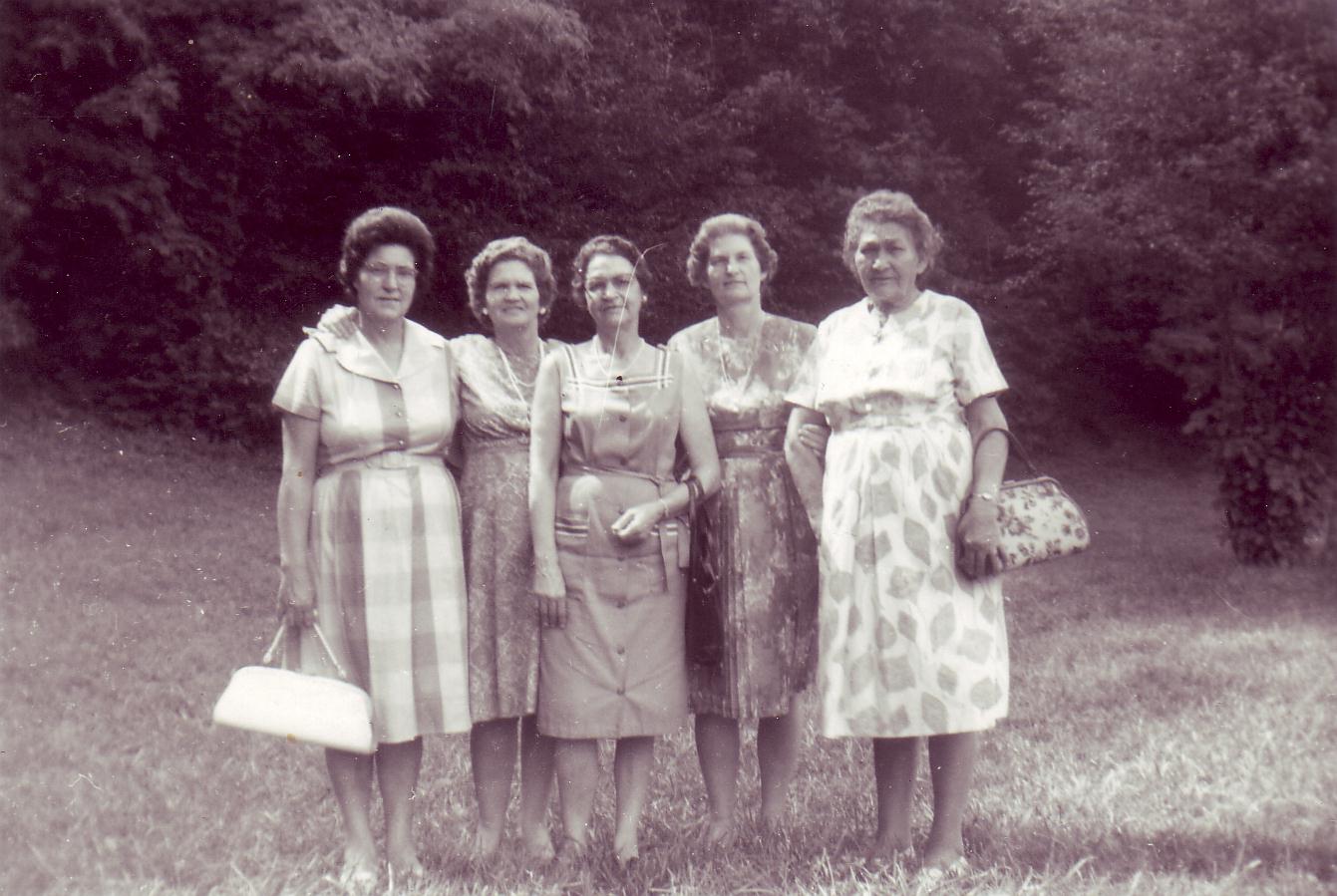 Frances Dunn Lilly Baily Virgie Dunn Amy Payne Nannie Payne